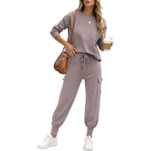Other - Women's Knit Sweater Set Small Casual Lounge Jogger Pants Fall